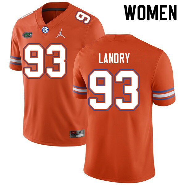 Women #93 Keenan Landry Florida Gators College Football Jerseys Sale-Orange - Click Image to Close